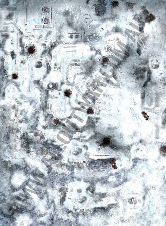 Arctic Station battle mat 60x44 — Warhammer 40k natural rubber, Australia