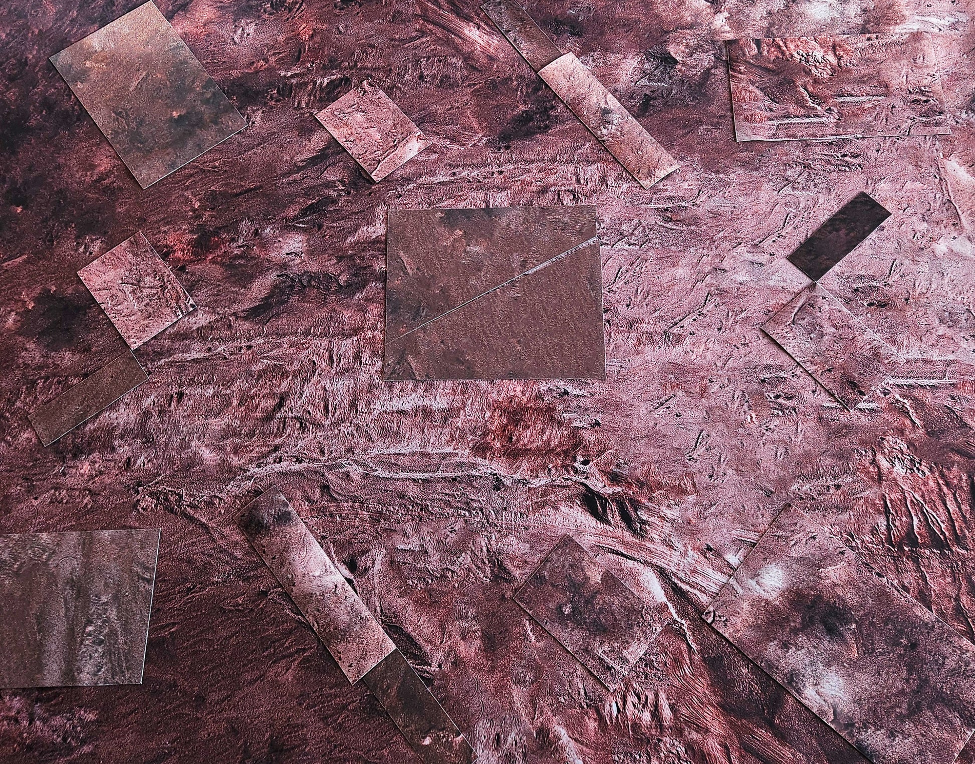 Close-up of AllOutWar terrain layout template showing premium rubber material and print quality
